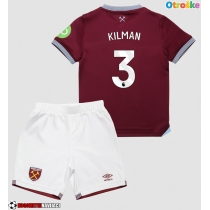 Otroške Nogometnih dresov West Ham United Max Kilman #3 Domači 2025-26 Kratki rokavi (+ hlače)